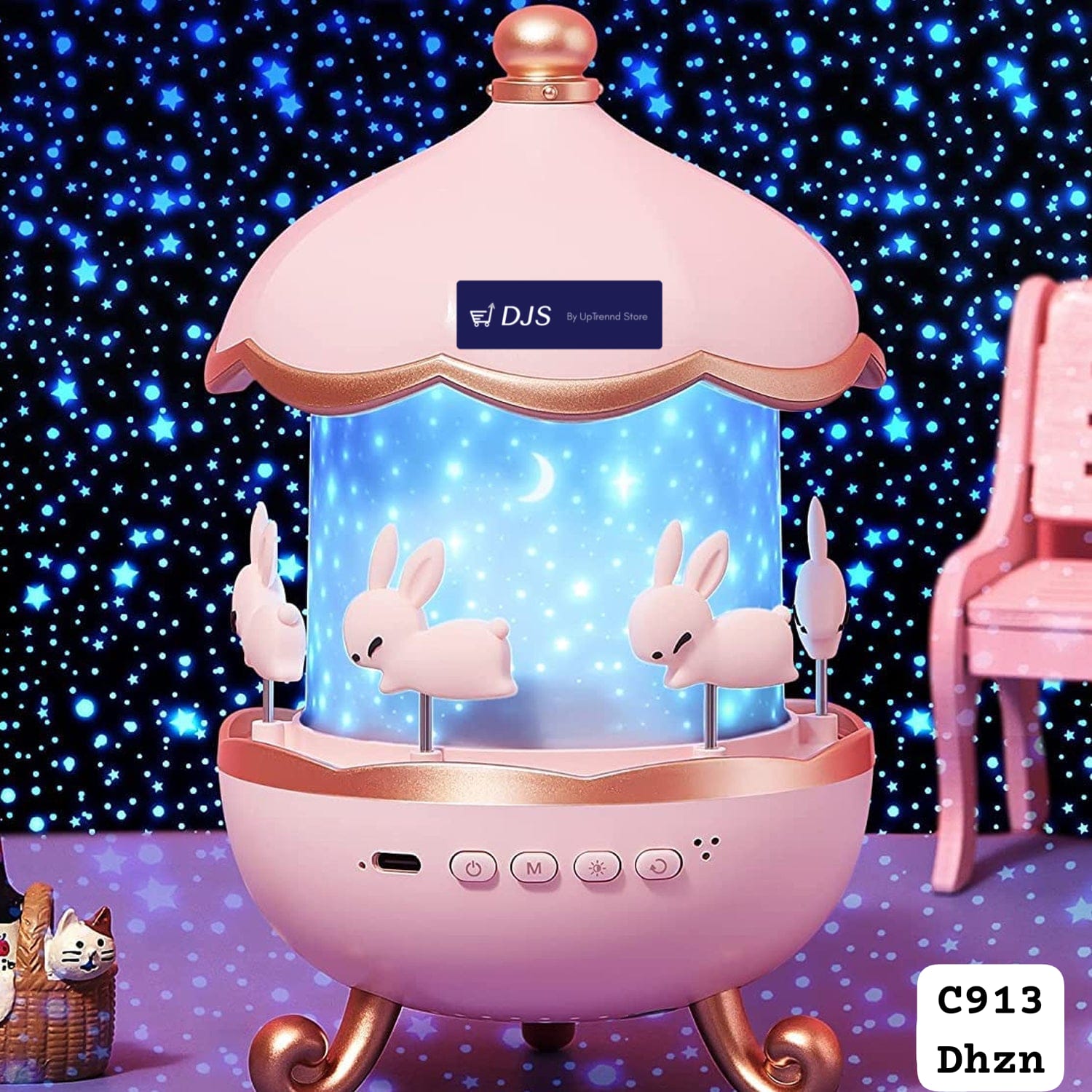 Bunny Carousel Night Lamp